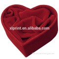 rose red heart shaped gift paper boxes with velvet